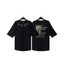 Palm Angels Black Front & Back Gothic Print Tee