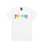 Thrasher Rainbow Gradient Flame Logo White Summer Casual Graphic Tee