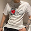 Palm Angel White Heart Broken Bear Graphic Tee