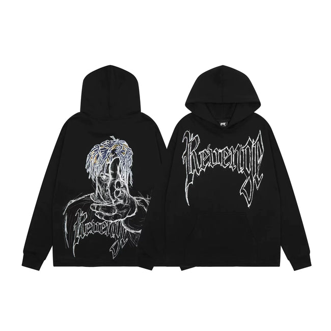 Revenge x Juice WRLD Portrait Arch Logo Pullover Hoodie Hover Image