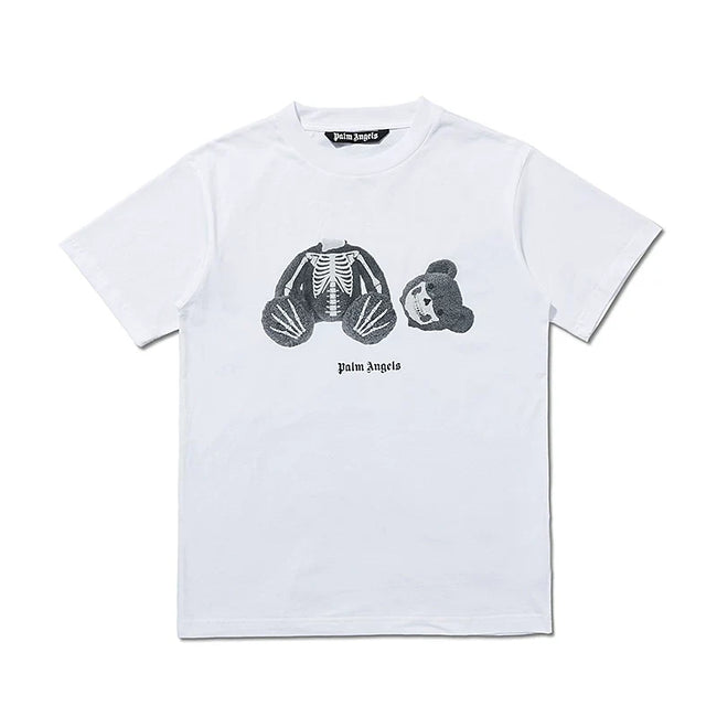 Palm Angel White Skeleton Bear Graphic Tee Hover Image