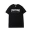 Thrasher Clean White Letter Logo Black Minimalist Unisex Basic T-Shirt