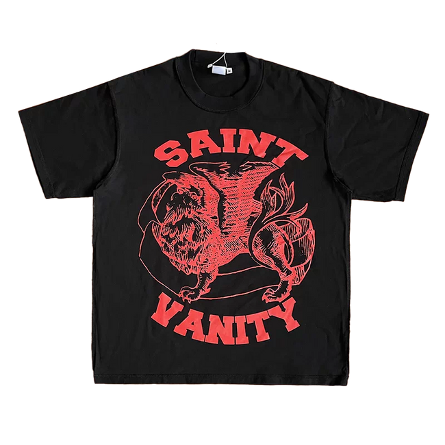 SAINT VANITY ins same style reverse letter printed casual short sleeved T-shirt Main Image