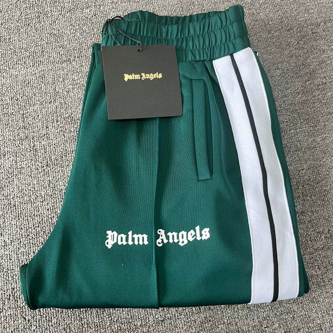 Palm Angels Dark Green Track Pants Unisex Hover Image