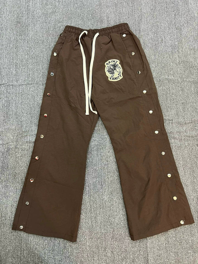 SAINT VANITY Loose High Street Button-Up Casual Pants Hover Image