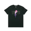 Thrasher Pink‑Purple Flame Girl Graphic Black Unisex Street‑wear Short‑Sleeve T‑Shirt