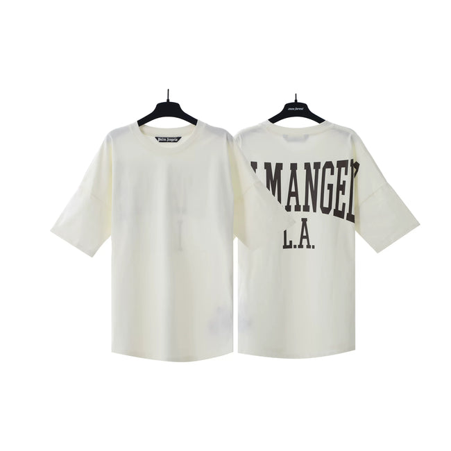 Palm Angels Cream Back Arch Logo Tee Hover Image