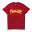 Thrasher Yellow‑Orange Fire Logo Bright Red Short‑Sleeve Casual Skate Tee