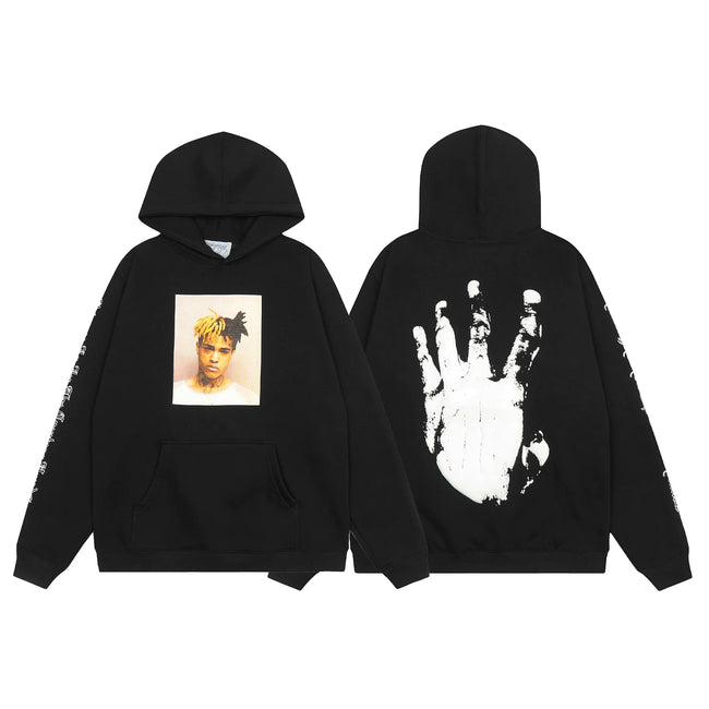 Revenge XXXTentacion Mugshot Hand Graphic Pullover Hoodie Hover Image