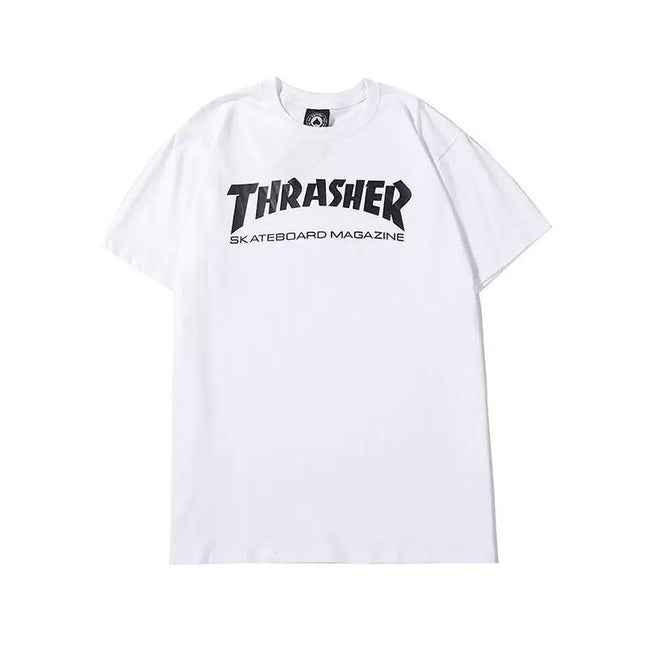 Thrasher Bold Black Letter Logo White Basic Unisex Short-Sleeve T-Shirt Hover Image