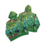 Vale Forever All-Over Vale Graffiti Print Vintage Wash Full-Zip Hoodie green