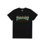 Thrasher Green Flame Logo Black Fresh Unisex Skate Casual T-Shirt