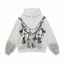 Vale Forever Valley Cross Necklace & Chain Graphic Vintage Wash Hoodie white