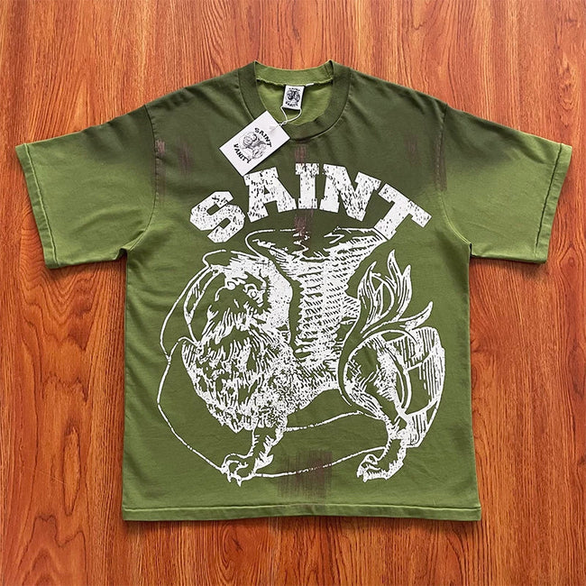 SAINT VANITY Letter Design Short Sleeve Tee Hover Image