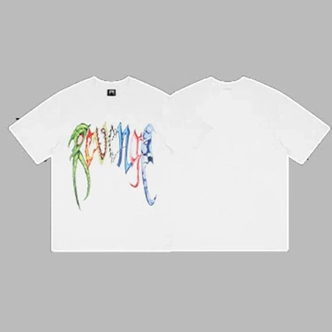 Revenge Multicolor Arch Logo Short Sleeve T-Shirt White Hover Image