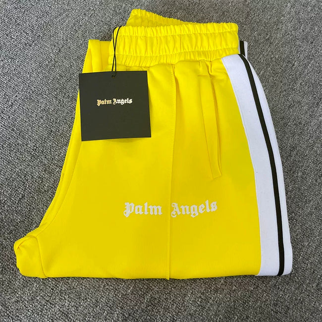 Palm Angels Bright Yellow Track Pants Unisex Hover Image