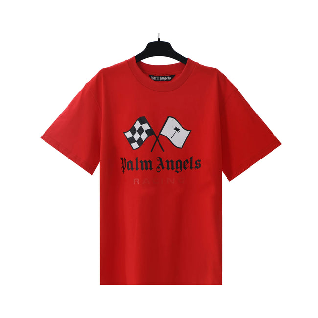 Palm Angels Red Racing Flag Graphic Tee Hover Image