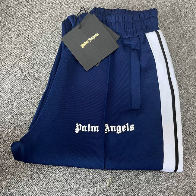 Palm Angels Navy Track Pants Unisex Hover Image