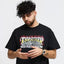 Thrasher Red Flame Leopard-Print Graphic Black Unisex Bold Street-Style T-Shirt
