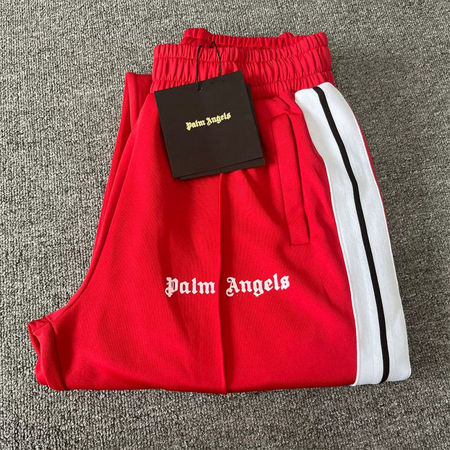 Palm Angels Red Track Pants Unisex Hover Image
