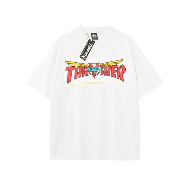 Thrasher Wing‑Accent Red Logo White Special‑Edition Unisex T‑Shirt Hover Image