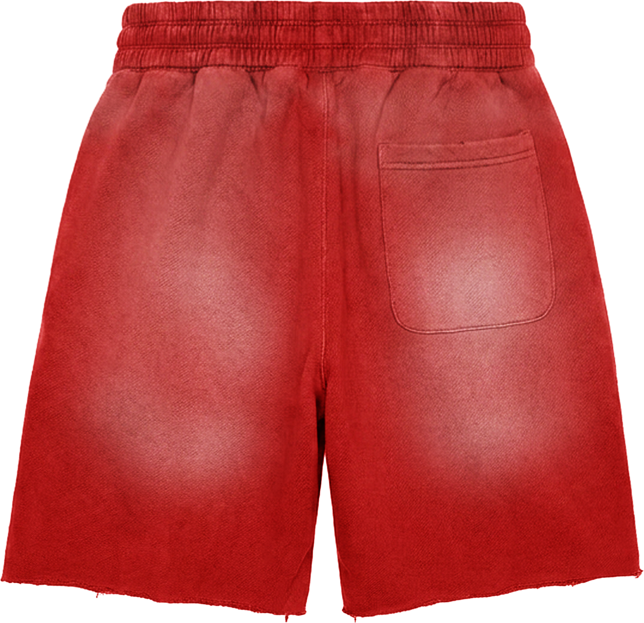 GLAZA GOD Heavyweight French Terry Shorts – Red Wash