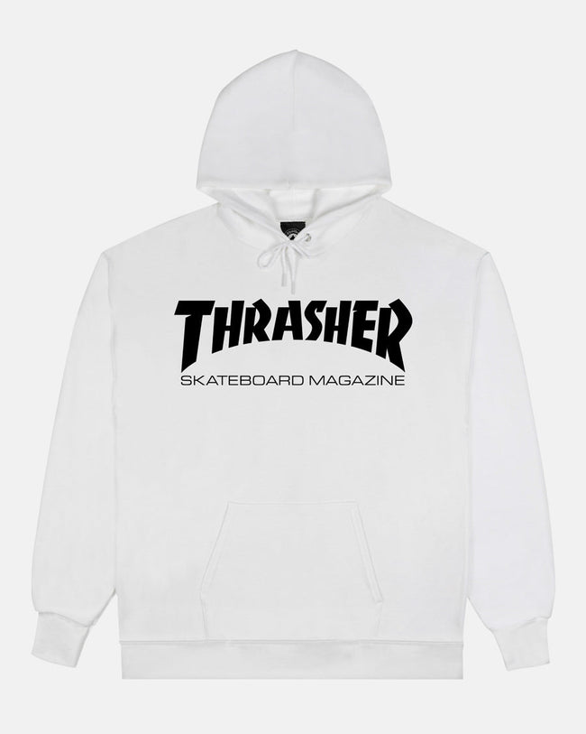 Thrasher SKATE MAG - HOODIE - WHITE/BLACK Hover Image