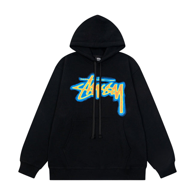 STUSSY Stock Logo Pullover Hoodie – Black Hover Image