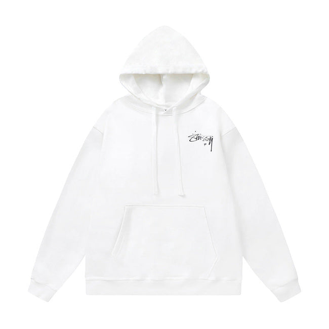 STUSSY Basic Logo White Pullover Hoodie Hover Image