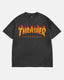 Thrasher FLAME VINTAGE - T-SHIRT - BLACK