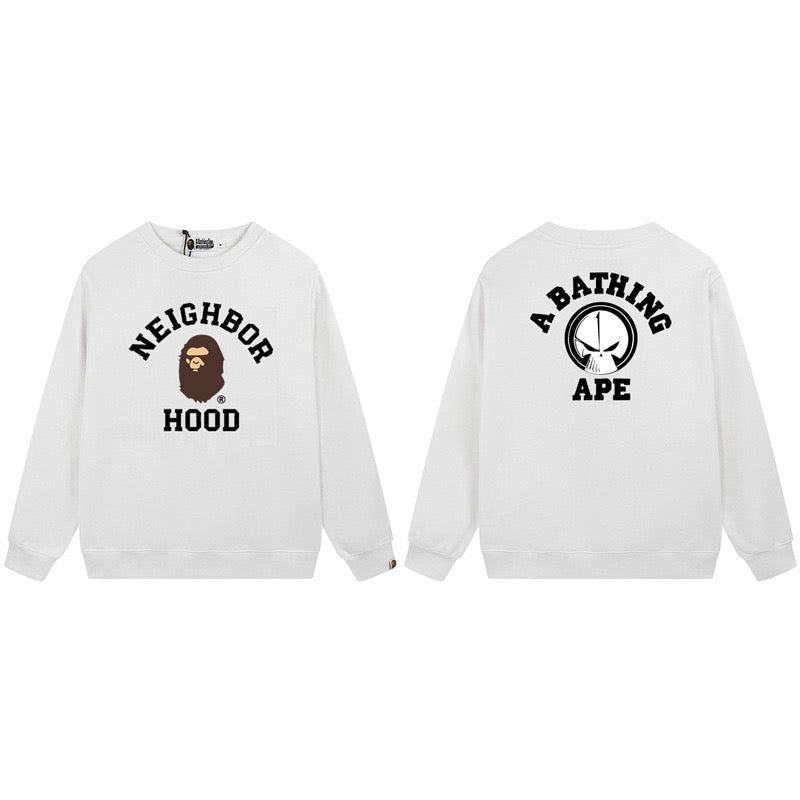 BAPE Neighbor Hood Logo Crewneck Sweatshirt