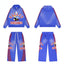 Vale Forever Vintage Bee Graphic Hoodie & Striped Sweatpants Set - Blue