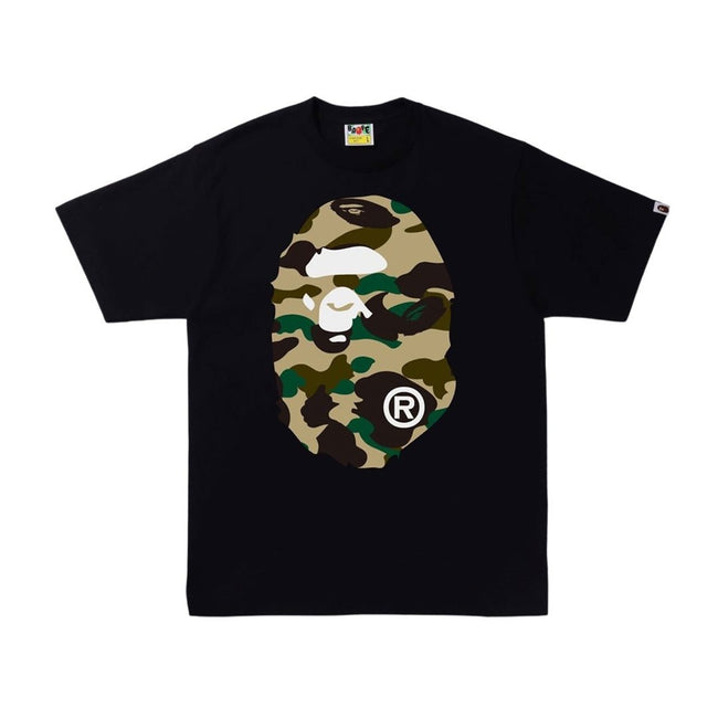 BAPE 1st Camo Big Ape Head Tee Black Yellow Hover Image