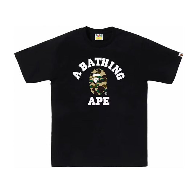 BAPE 1st Camo College Tee Black/Yellow Hover Image