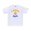 BAPE A Rising Ape College White Tee