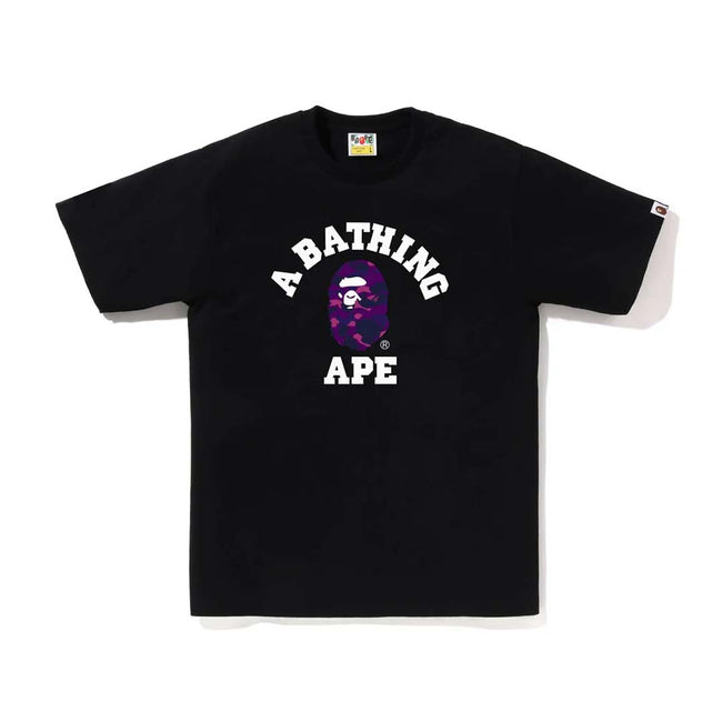 Bape College Black Purple Tee Hover Image