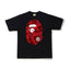 Bape Color Camo Big Ape Head Tee Black Red