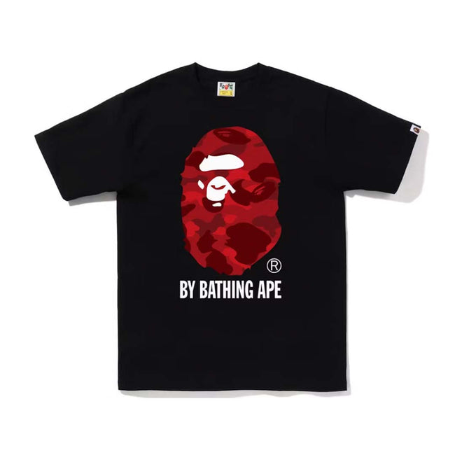 BAPE Color Camo By Bathing Ape Tee Black Red Hover Image