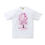 BAPE Pink Floral Ape head White Tee