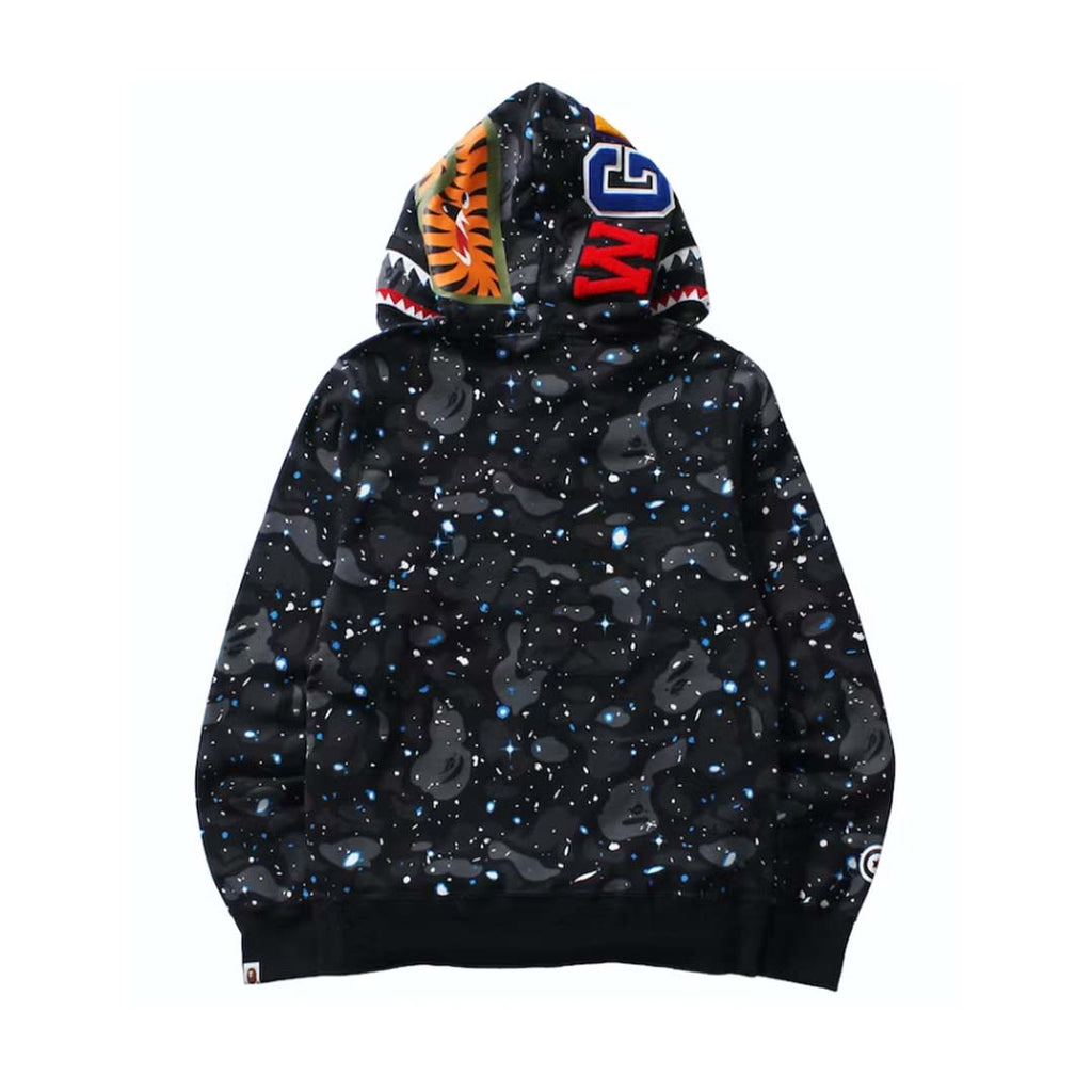 BAPE Relaxed Space Camo Full Zip Hoodie Black