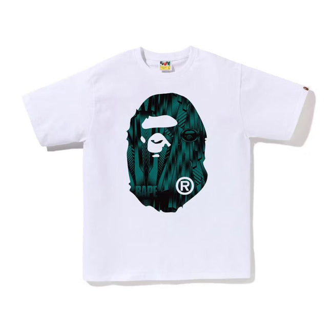 BAPE Speed Racer Big Ape Head Tee White Green Hover Image