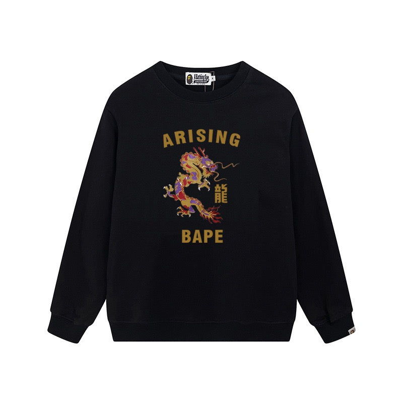 BAPE Rising Dragon Graphic Crewneck Sweatshirt Black