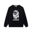 BAPE Grey Camo Ape Head Crewneck Sweatshirt Black