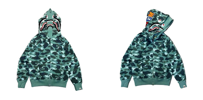 A BATHING APE ABC Camo Shark Full Zip Hoodie Hover Image