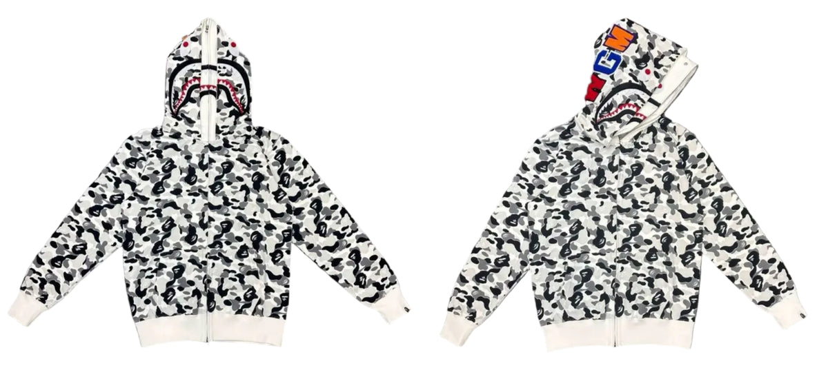 BAPE Shark Full Zip Hoodie Camo Edition