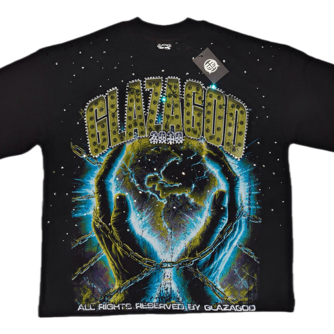 GLAZA GOD Nuclear - T-Shirt Oversized-GREEN Hover Image