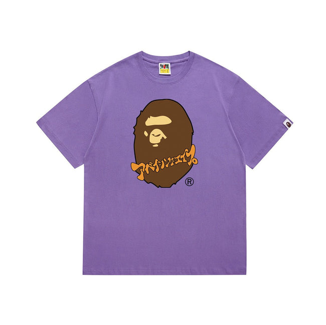 BAPE Purple Ape Head Graphic T-Shirt Hover Image
