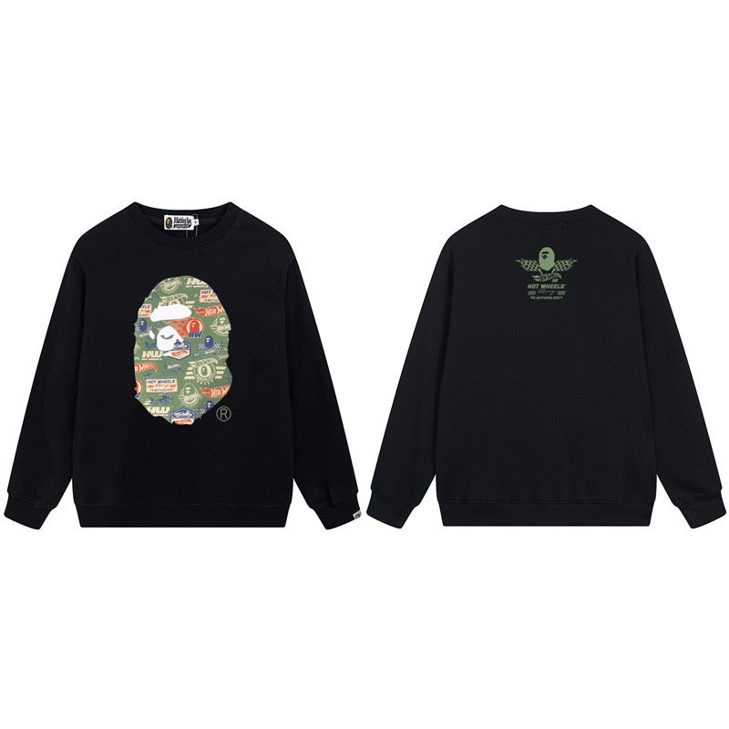 BAPE Hot Wheels Ape Head Graphic Crewneck Sweatshirt