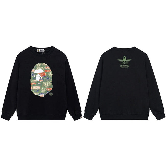 BAPE Hot Wheels Ape Head Graphic Crewneck Sweatshirt Hover Image