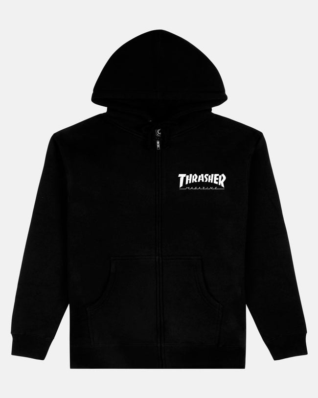Thrasher MAG LOGO - ZIP UP HOODIE - BLACK Hover Image